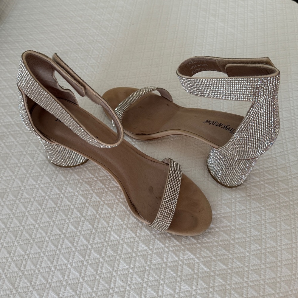 Jeffrey Campbell Silver Sparkle Heels